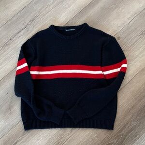 Blue and Red Striped Sweater